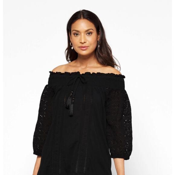 Ralph Lauren Tops - Lauren Ralph Lauren Women's Off Shoulder Eyelet Lace Sleeve M NWT